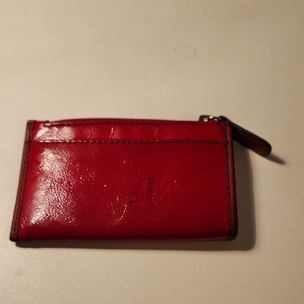 Coach Cherry Red Leather Card Holder - Picture 2 of 2